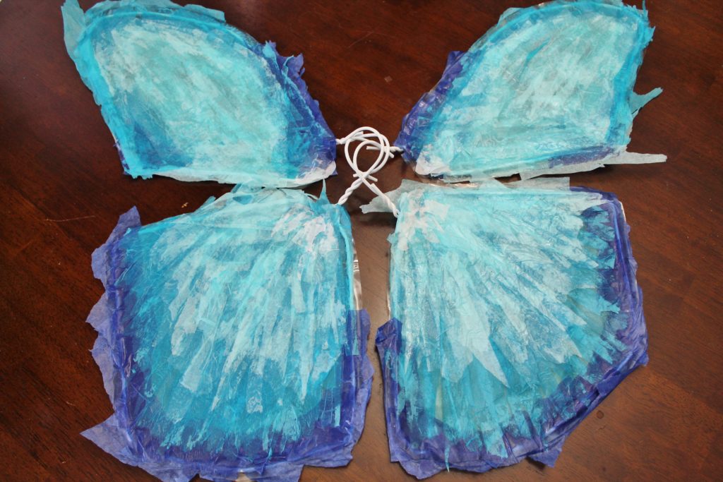 DIY Costa Rica morpho butterfly costume