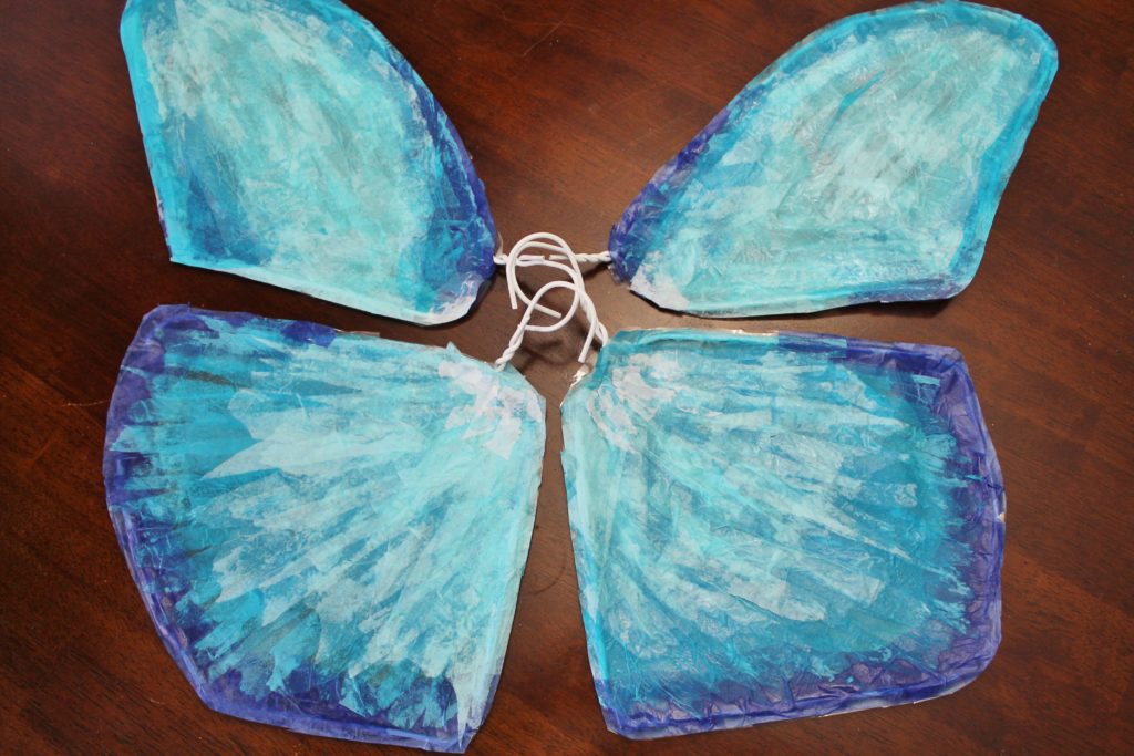 DIY Costa Rica morpho butterfly costume