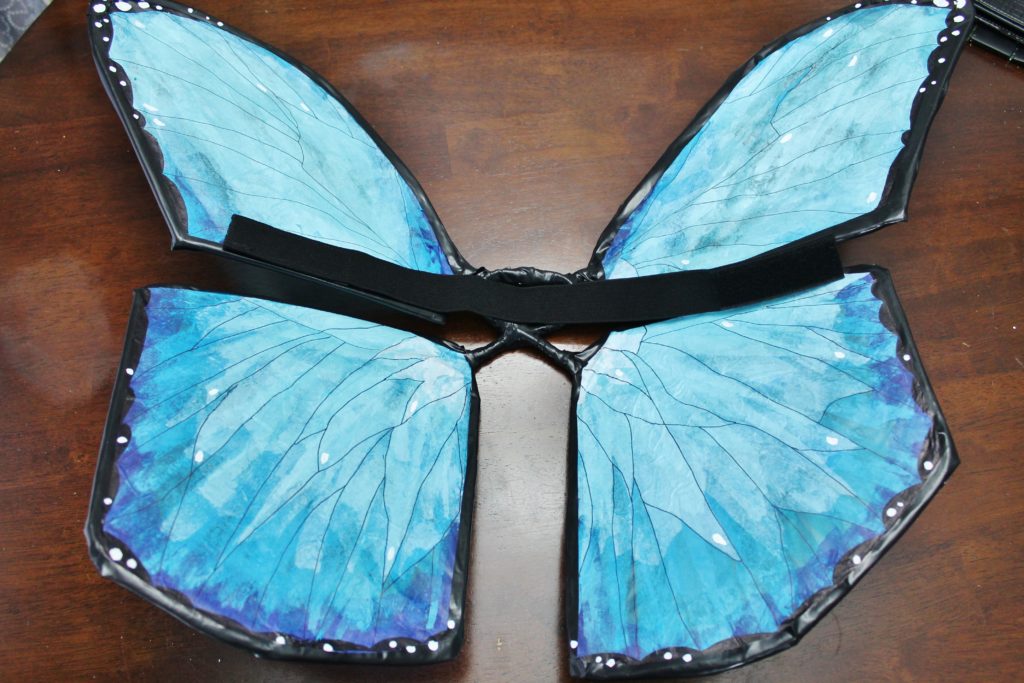 DIY Costa Rica morpho butterfly costume