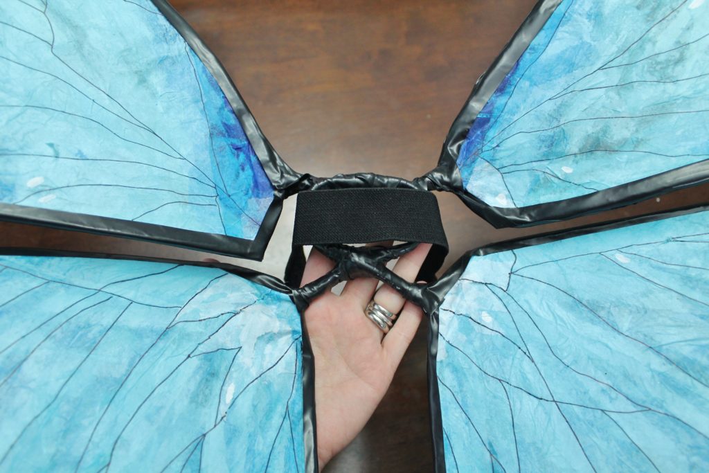 DIY Costa Rica morpho butterfly costume