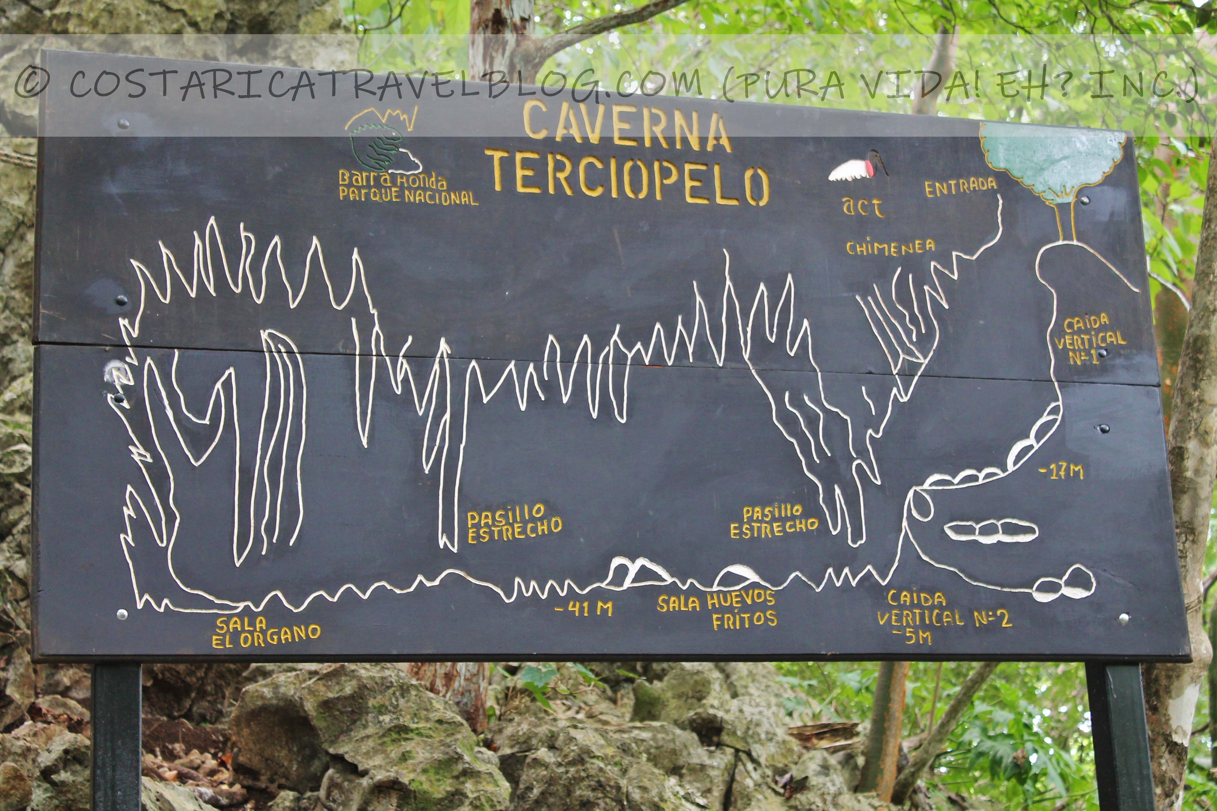 Barra Honda National Park Trail Map (Terciopelo Cave)