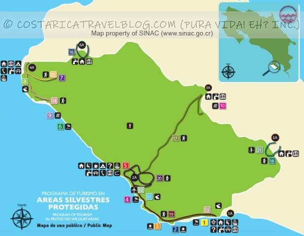 Corcovado National Park Trail Map