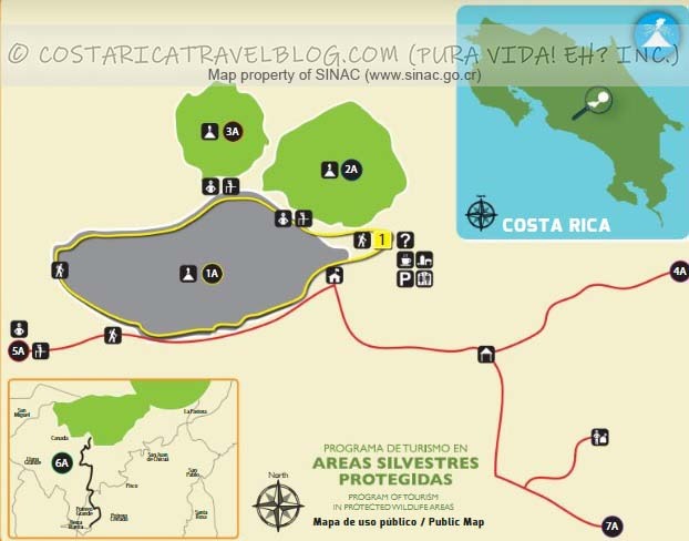 Irazu Volcano National Park Trail Map