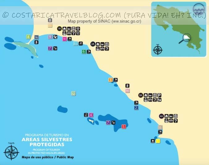 Marino Ballena National Park Trail Map