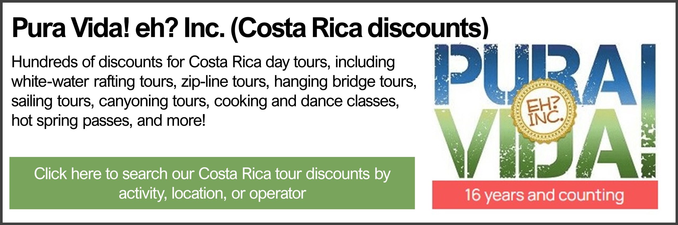 Costa Rica tour discounts