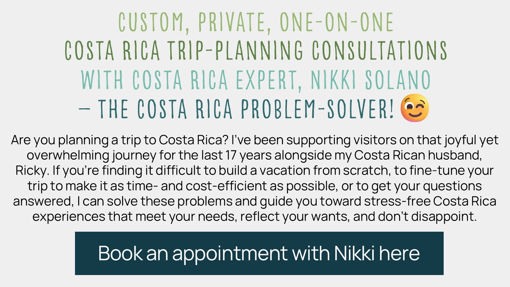 Costa Rica Travel Consulting Nikki Solano
